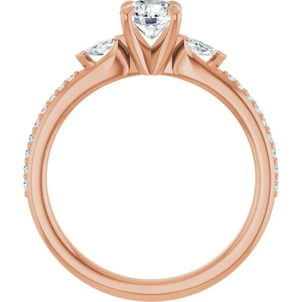 Claw-Prong Three-Stone Engagement Ring Image 2 Jimmy Smith Jewelers Decatur, AL