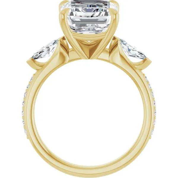 Claw-Prong Three-Stone Engagement Ring Image 2 J. Thomas Jewelers Rochester Hills, MI