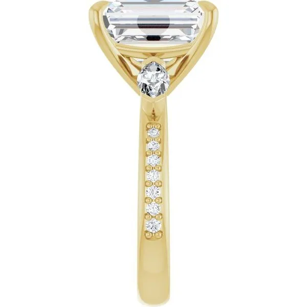 Claw-Prong Three-Stone Engagement Ring Image 4 JF Jones Jewelers Rochester, NY