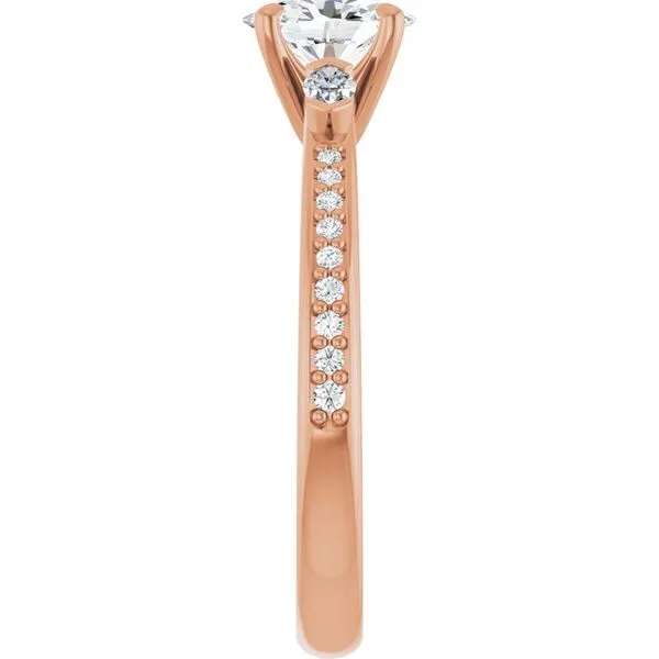 Claw-Prong Three-Stone Engagement Ring Image 4 Arezzo Jewelers Elmwood Park, IL