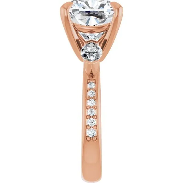 Claw-Prong Three-Stone Engagement Ring Image 4 Austin's Fine Diamonds & Jewelry Lyndhurst, NJ