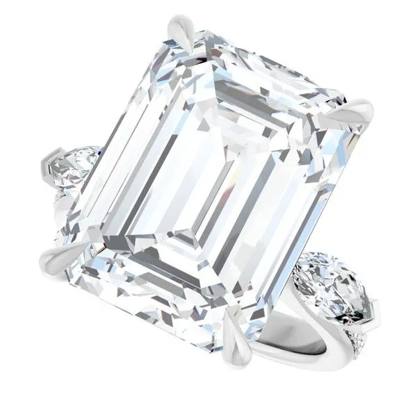 Claw-Prong Three-Stone Engagement Ring Image 5 Vulcan's Forge LLC KANSAS CITY, MO