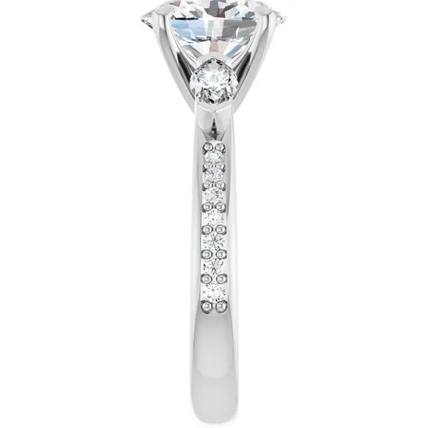 Claw-Prong Three-Stone Engagement Ring Image 4 Northwood Jewelers Northwood, OH
