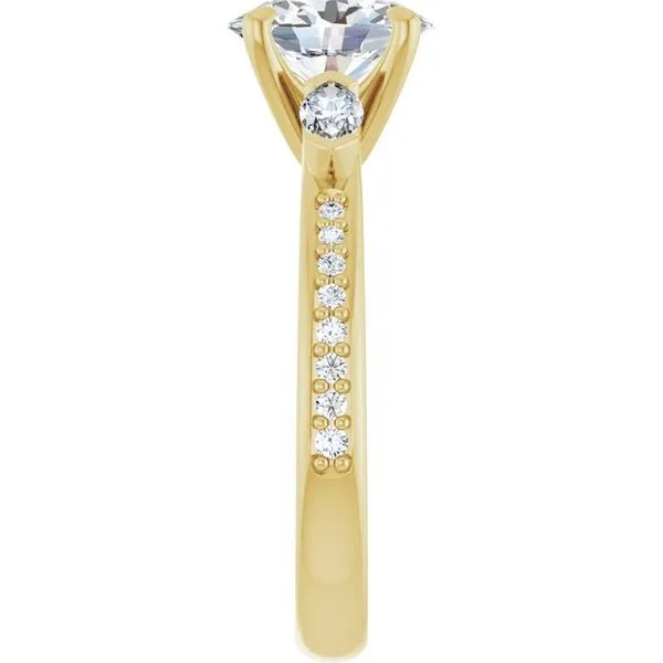 Claw-Prong Three-Stone Engagement Ring Image 4 Raleigh Diamond Fine Jewelry Raleigh, NC