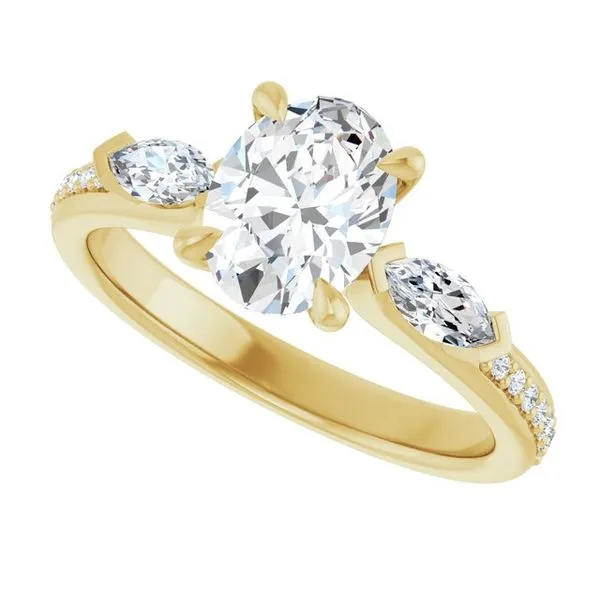 Claw-Prong Three-Stone Engagement Ring Image 5 Jimmy Smith Jewelers Decatur, AL