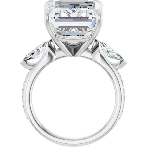 Claw-Prong Three-Stone Engagement Ring Image 2 Austin's Fine Diamonds & Jewelry Lyndhurst, NJ