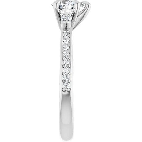 Claw-Prong Three-Stone Engagement Ring Image 4 Clater Jewelers Louisville, KY