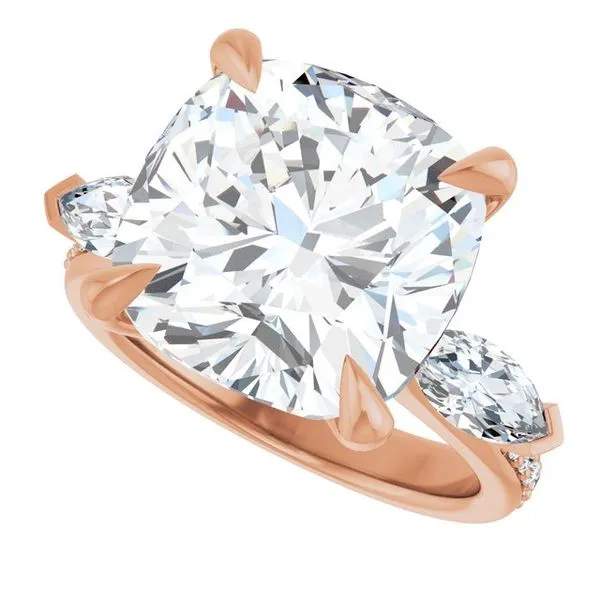 Claw-Prong Three-Stone Engagement Ring Image 5 Don's Jewelry & Design Washington, IA