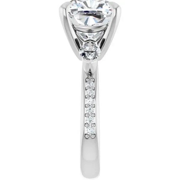 Claw-Prong Three-Stone Engagement Ring Image 4 Morin Jewelers Southbridge, MA