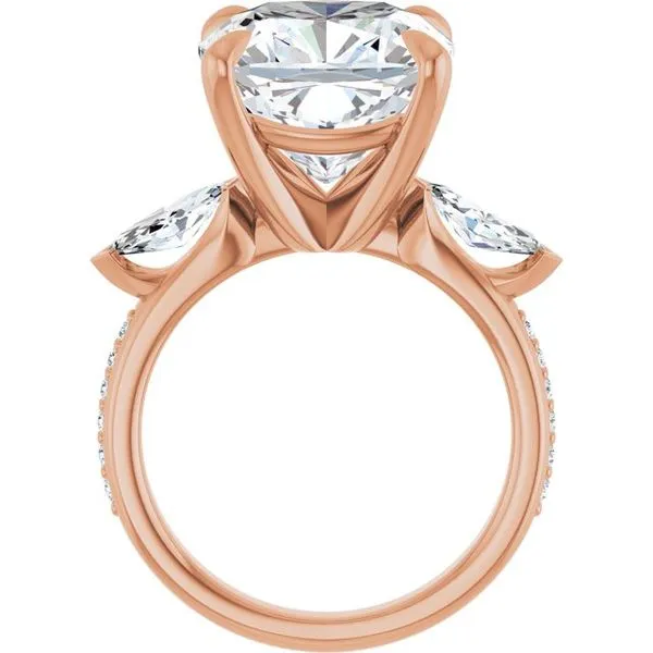 Claw-Prong Three-Stone Engagement Ring Image 2 Paul James Jewelers Angels Camp, CA