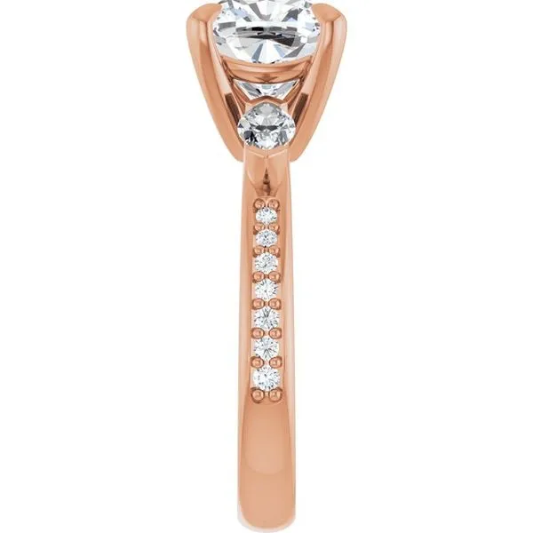 Claw-Prong Three-Stone Engagement Ring Image 4 Paul James Jewelers Angels Camp, CA