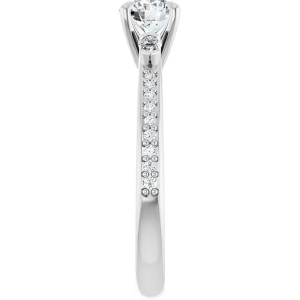 Claw-Prong Three-Stone Engagement Ring Image 4 Jimmy Smith Jewelers Decatur, AL