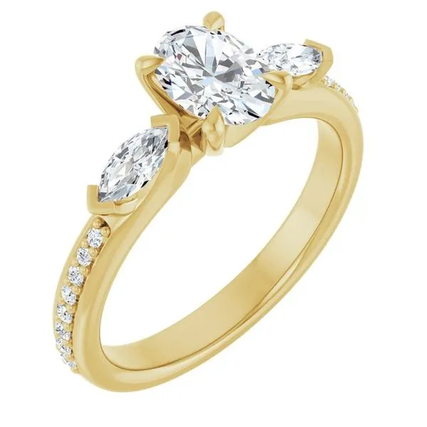 Claw-Prong Three-Stone Engagement Ring Michael Szwed Jewelers Longmeadow, MA