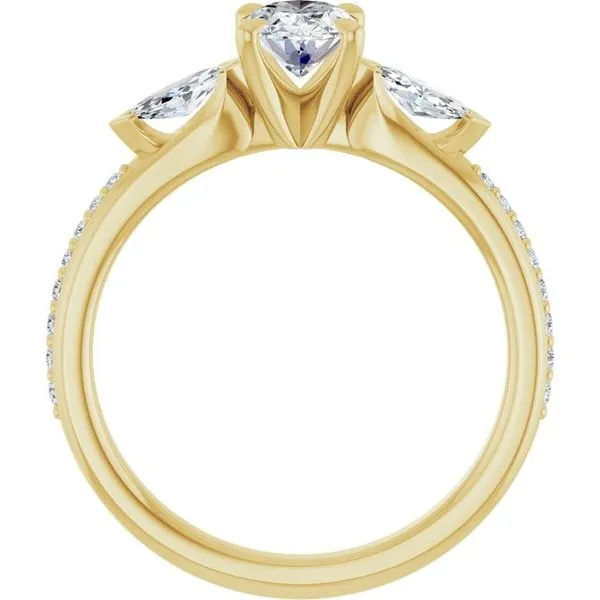 Claw-Prong Three-Stone Engagement Ring Image 2 JF Jones Jewelers Rochester, NY