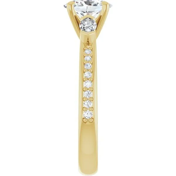 Claw-Prong Three-Stone Engagement Ring Image 4 Clater Jewelers Louisville, KY