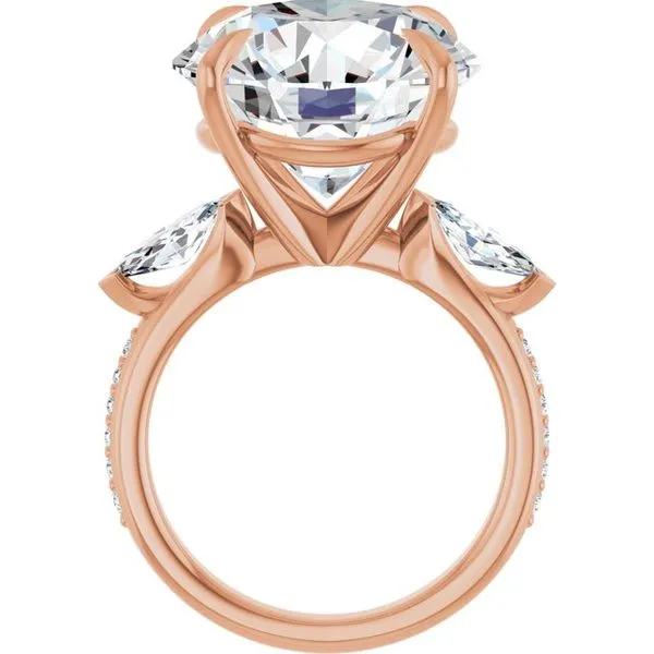 Claw-Prong Three-Stone Engagement Ring Image 2 JF Jones Jewelers Rochester, NY