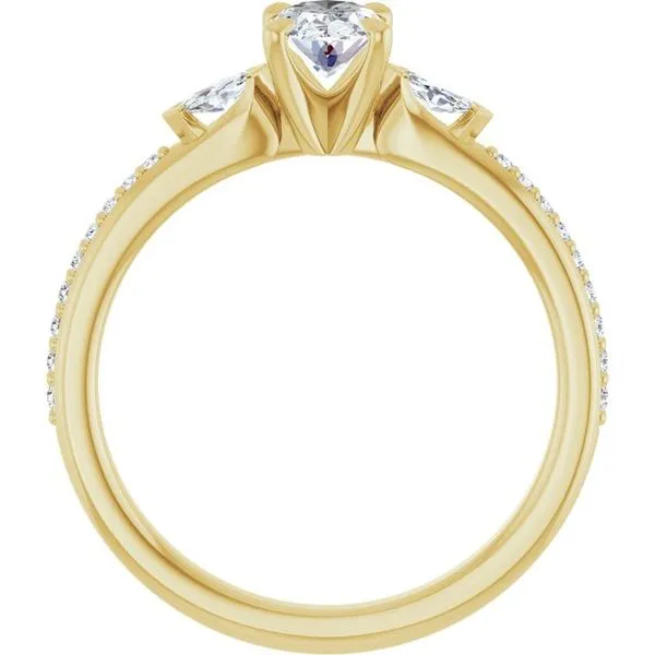 Claw-Prong Three-Stone Engagement Ring Image 2 The Jewelry Source El Segundo, CA