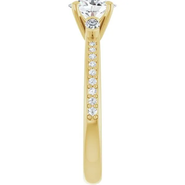 Claw-Prong Three-Stone Engagement Ring Image 4 The Jewelry Source El Segundo, CA