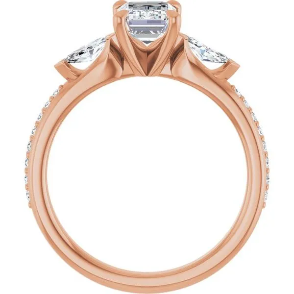 Claw-Prong Three-Stone Engagement Ring Image 2 J. West Jewelers Round Rock, TX