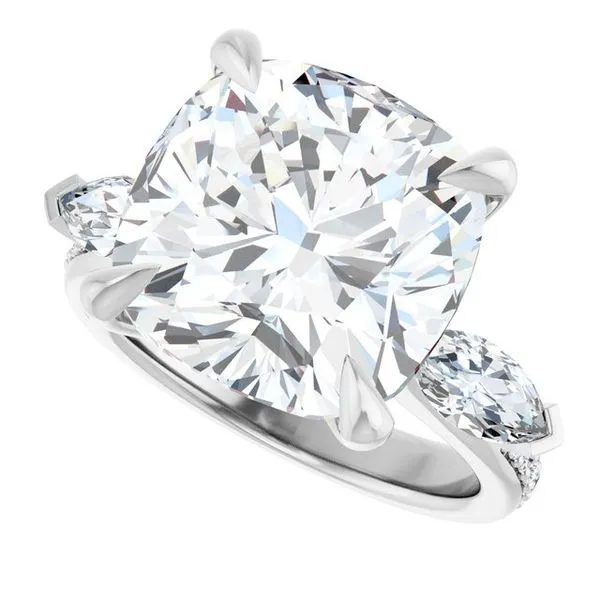 Claw-Prong Three-Stone Engagement Ring Image 5 J. Thomas Jewelers Rochester Hills, MI