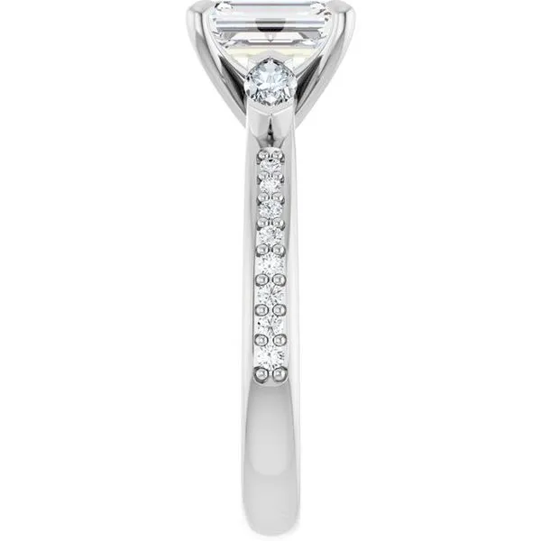 Claw-Prong Three-Stone Engagement Ring Image 4 Vulcan's Forge LLC KANSAS CITY, MO