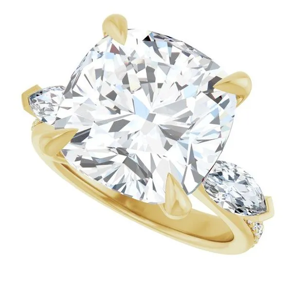 Claw-Prong Three-Stone Engagement Ring Image 5 Don's Jewelry & Design Washington, IA