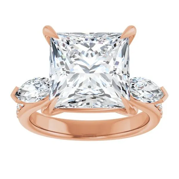 Claw-Prong Three-Stone Engagement Ring Image 3 Shipley's Fine Jewelry Hampstead, MD