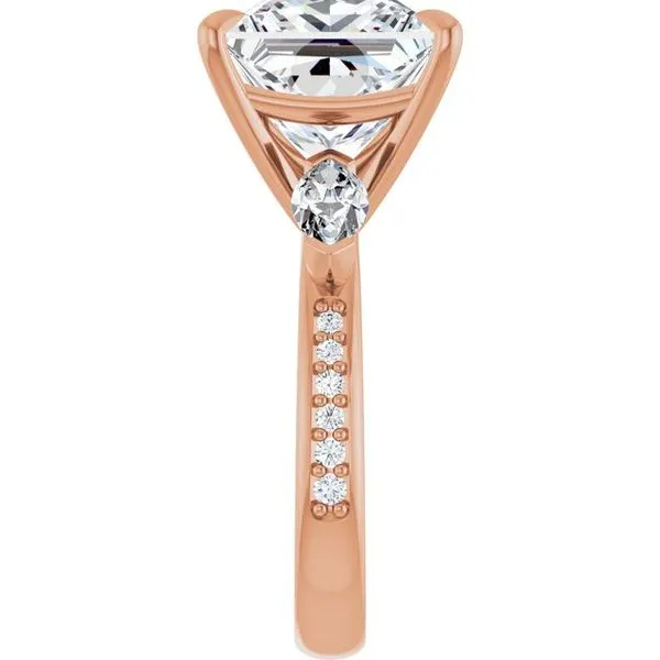 Claw-Prong Three-Stone Engagement Ring Image 4 Michael Szwed Jewelers Longmeadow, MA