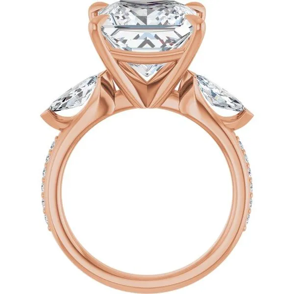 Claw-Prong Three-Stone Engagement Ring Image 2 Vulcan's Forge LLC KANSAS CITY, MO