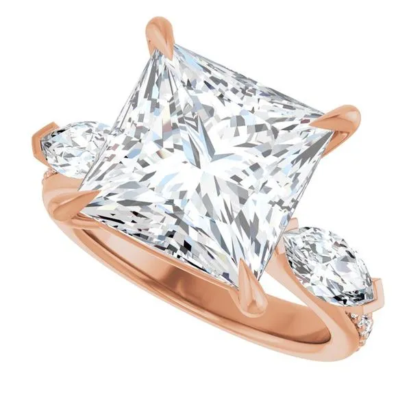 Claw-Prong Three-Stone Engagement Ring Image 5 The Jewelry Source El Segundo, CA