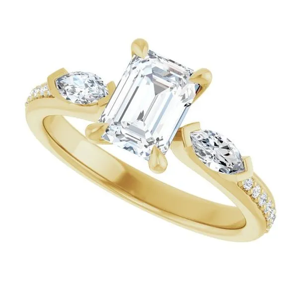 Claw-Prong Three-Stone Engagement Ring Image 5 Clater Jewelers Louisville, KY