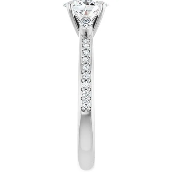 Claw-Prong Three-Stone Engagement Ring Image 4 J. Thomas Jewelers Rochester Hills, MI