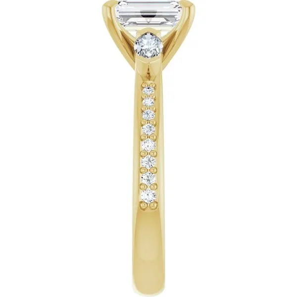 Claw-Prong Three-Stone Engagement Ring Image 4 Don's Jewelry & Design Washington, IA