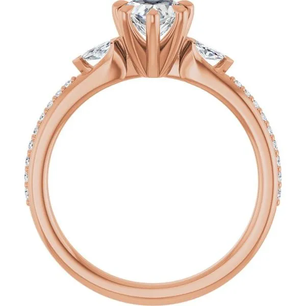 Claw-Prong Three-Stone Engagement Ring Image 2 Paul James Jewelers Angels Camp, CA