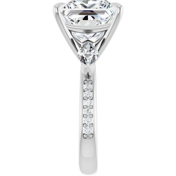 Claw-Prong Three-Stone Engagement Ring Image 4 The Jewelry Source El Segundo, CA