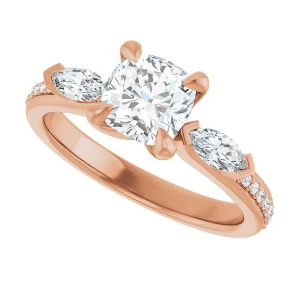 Claw-Prong Three-Stone Engagement Ring Image 5 Mark Jewellers La Crosse, WI