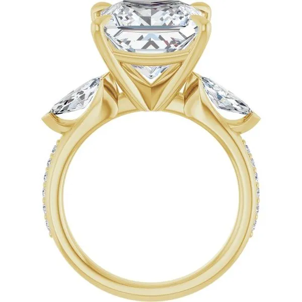 Claw-Prong Three-Stone Engagement Ring Image 2 Mark Jewellers La Crosse, WI