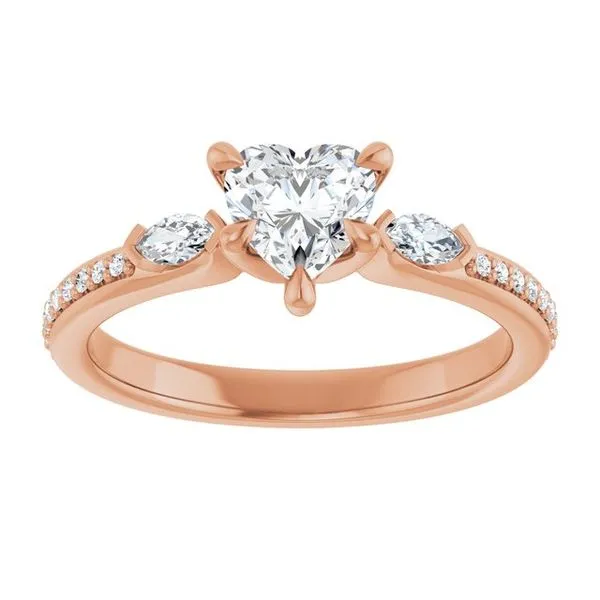 Claw-Prong Three-Stone Engagement Ring Image 3 Clater Jewelers Louisville, KY