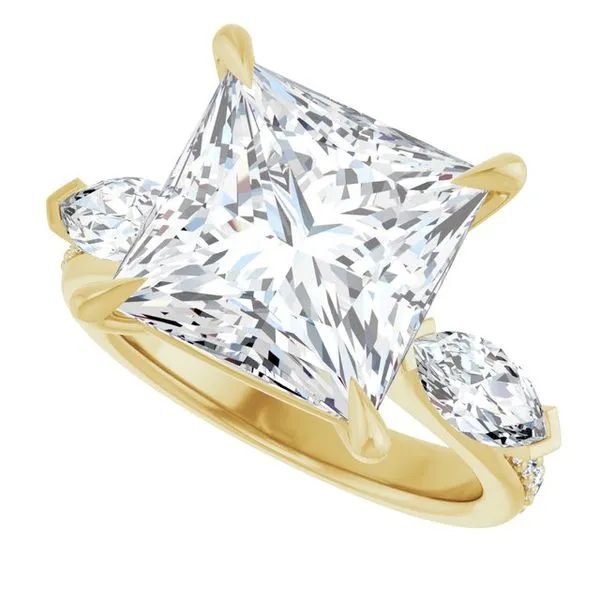 Claw-Prong Three-Stone Engagement Ring Image 5 Natale Jewelers Sewell, NJ