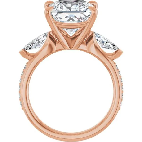 Claw-Prong Three-Stone Engagement Ring Image 2 Banks Jewelers Burnsville, NC