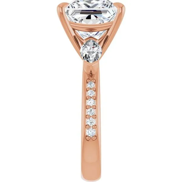 Claw-Prong Three-Stone Engagement Ring Image 4 The Jewelry Source El Segundo, CA