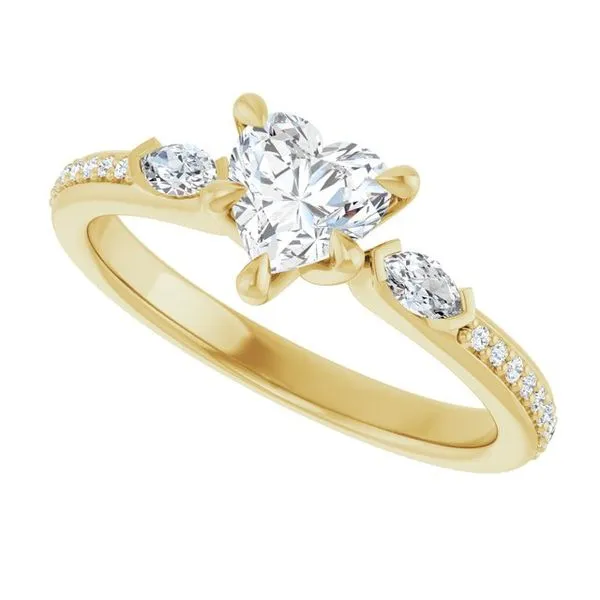 Claw-Prong Three-Stone Engagement Ring Image 5 J. Thomas Jewelers Rochester Hills, MI