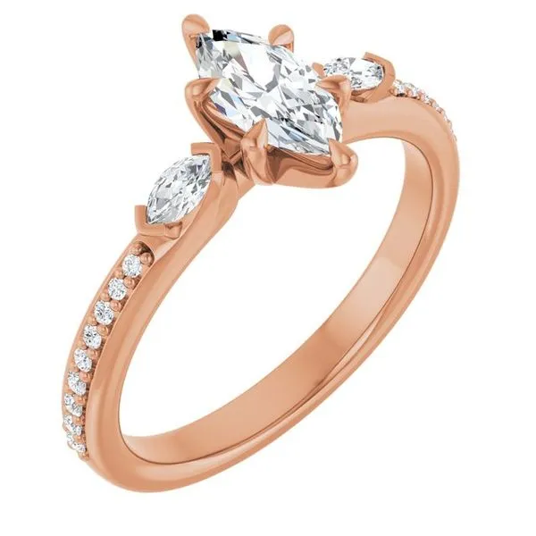 Claw-Prong Three-Stone Engagement Ring J. Thomas Jewelers Rochester Hills, MI