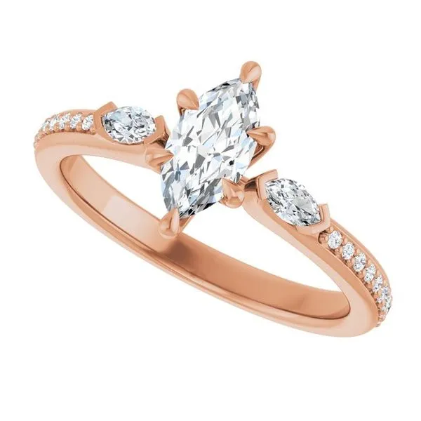 Claw-Prong Three-Stone Engagement Ring Image 5 Don's Jewelry & Design Washington, IA