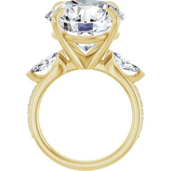 Claw-Prong Three-Stone Engagement Ring Image 2 Natale Jewelers Sewell, NJ