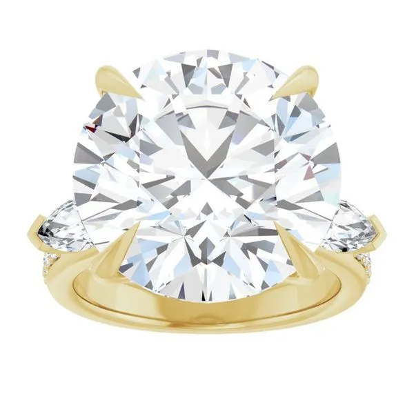 Claw-Prong Three-Stone Engagement Ring Image 3 The Jewelry Source El Segundo, CA