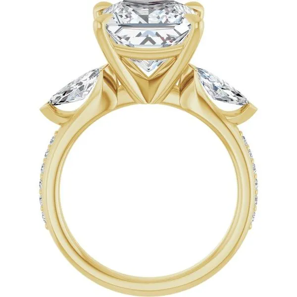 Claw-Prong Three-Stone Engagement Ring Image 2 Shipley's Fine Jewelry Hampstead, MD