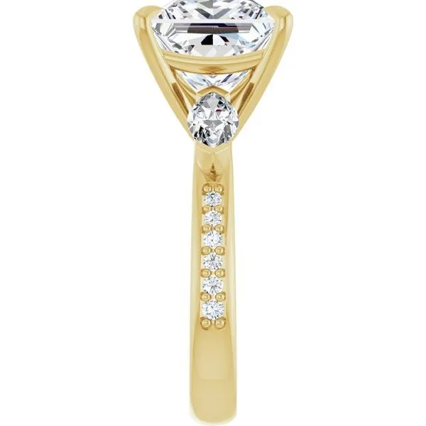 Claw-Prong Three-Stone Engagement Ring Image 4 Clater Jewelers Louisville, KY