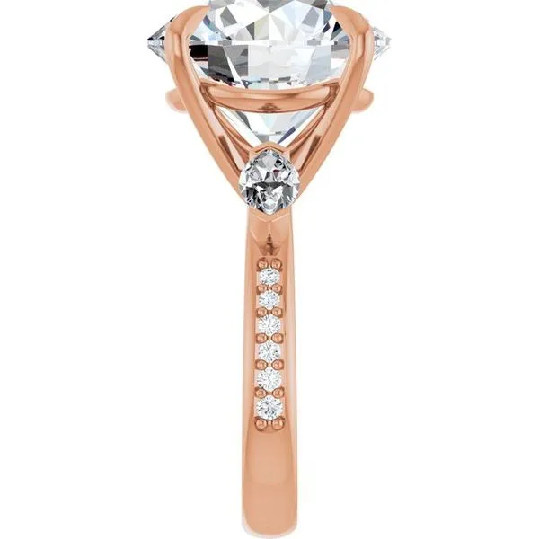 Claw-Prong Three-Stone Engagement Ring Image 4 J. Thomas Jewelers Rochester Hills, MI