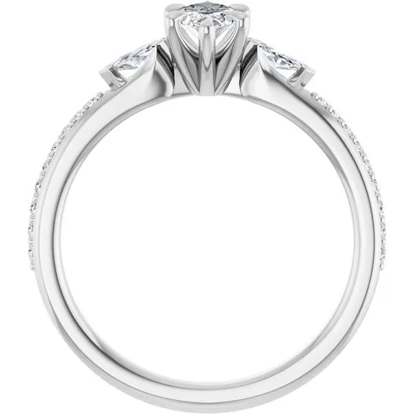 Claw-Prong Three-Stone Engagement Ring Image 2 Vulcan's Forge LLC KANSAS CITY, MO